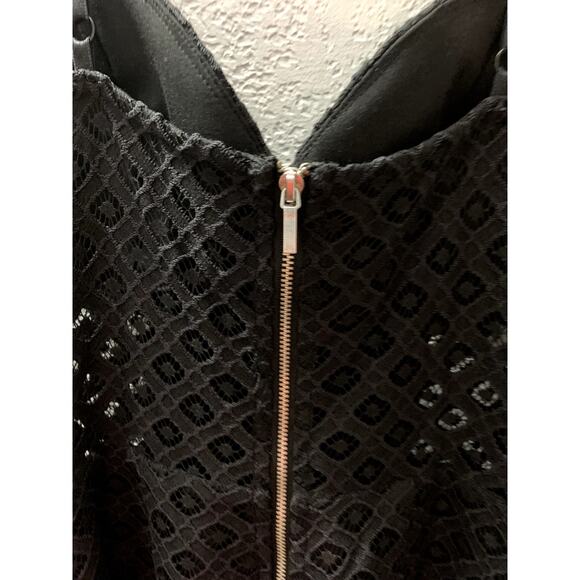 Bebe Black Eyelet Lace Spaghetti Strap Dress Shorts Underneath SIZE S - Picture 7 of 13